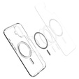 Spigen MagSafe Case for iPhone 16 Plus, Ultra Hybrid, transparent / white + 9H Tempered Glass