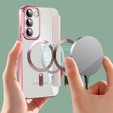 Flip case for Samsung Galaxy S23, Wallet, MagSafe, pink rose gold