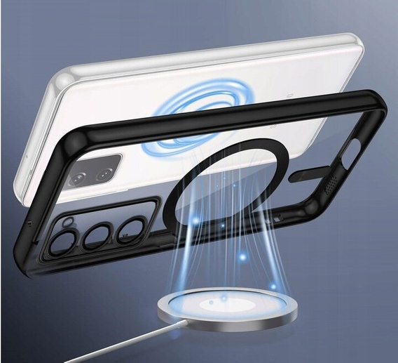Case for Samsung Galaxy S20 FE, Electro MagSafe, black + Screen Glass