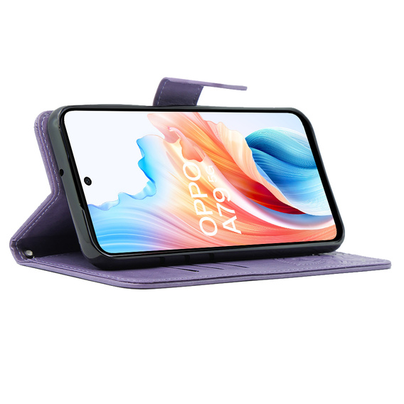 Flip case for Oppo A79 5G, Butterfly, purple