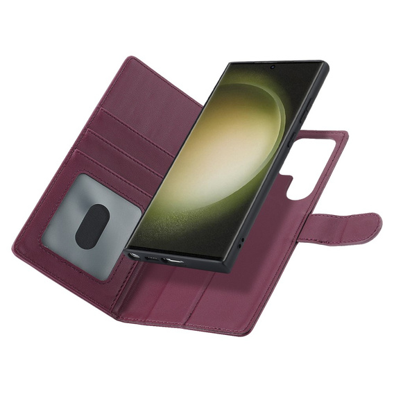 Flap case for Samsung Galaxy S23 Ultra, Wallet, for MagSafe, maroon