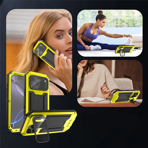 R-JUST armoured case with screen protector and stand for iPhone 17 Pro