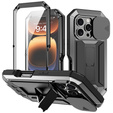 Case for iPhone 16 Pro, R-JUST CamShield Slide, armoured, black