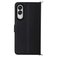 Crossbody Leather Wallet flip case for Samsung Galaxy S25 Edge, black