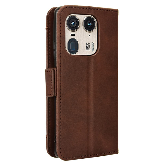 Flip case for Motorola Edge 50 Ultra, Card Slot, brown