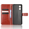 Flip case for Oppo A17, Crazy Horse Wallet, brown