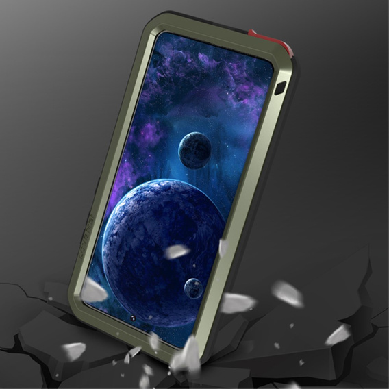 Love Mei Case for Samsung Galaxy A52/A52s, armored with glass, green