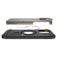 Spigen case for iPhone 16 Pro Max, Tough Armor Mag MagSafe, grey + 9H Tempered Glass