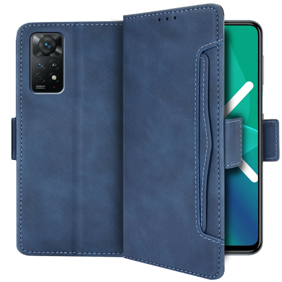 Flip case for Xiaomi Redmi Note 11 Pro 4G/5G, Card Slot, blue