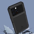 Love Mei Case for iPhone 14 Pro, armored with glass, black