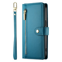 Flip case for Samsung Galaxy A56 5G, Wallet Zipper Pocket, blue