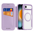 Dux Ducis case for iPhone Air, Skin X Pro, with flap, for MagSafe, purple