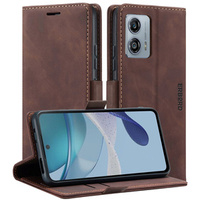 Case for Motorola Moto G53, ERBORD Vintage, wallet with flap, coffee