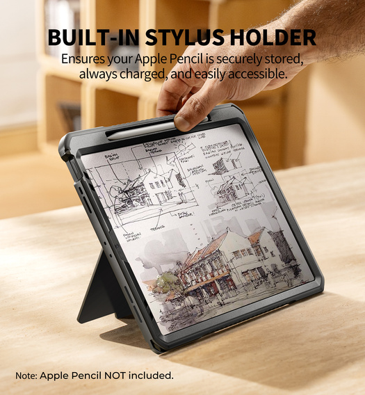 Dexnor 360° case with strap and stylus holder for iPad Pro 13" 2024 (7th gen.)