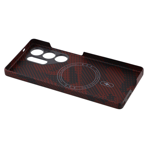 Case for Samsung Galaxy S25 Ultra, Aramid Fiber MagSafe, black / red