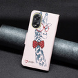 Flip case for Oppo A38 4G / Oppo A18 4G, Wallet, Giraffe pink