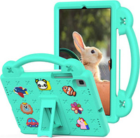 Children's case for Samsung Galaxy Tab S6 Lite 10.4 2020/2022 / Tab A7 2020 T500 / T505 / Tab S6 T860/T865, Cute Patterns, with stand, green