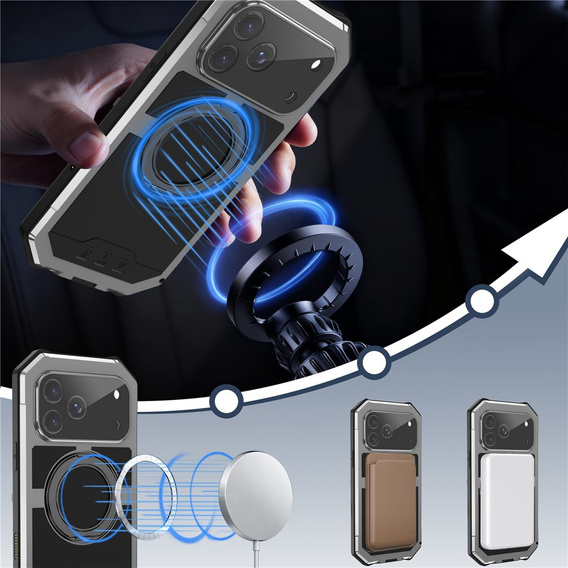 R-JUST case with MagSafe and stand for iPhone 17 Pro Max