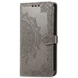 Flip case for Motorola Edge 50 Pro, Mandala, grey