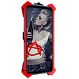 Armored case for Asus ROG Phone 7 5G, Aluminum Alloy, black / red