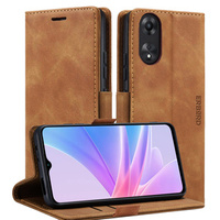 Case for Oppo A78 5G, ERBORD Vintage, wallet with flap, brown