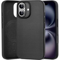 Case for iPhone 16, Aramid Fiber Cover, black