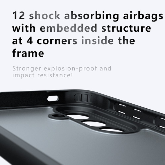 Fusion Hybrid case for Samsung Galaxy A57 5G, transparent/black