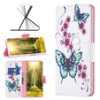 Flip case for Xiaomi Redmi Note 13 5G, Wallet, Butterflies & Flowers white