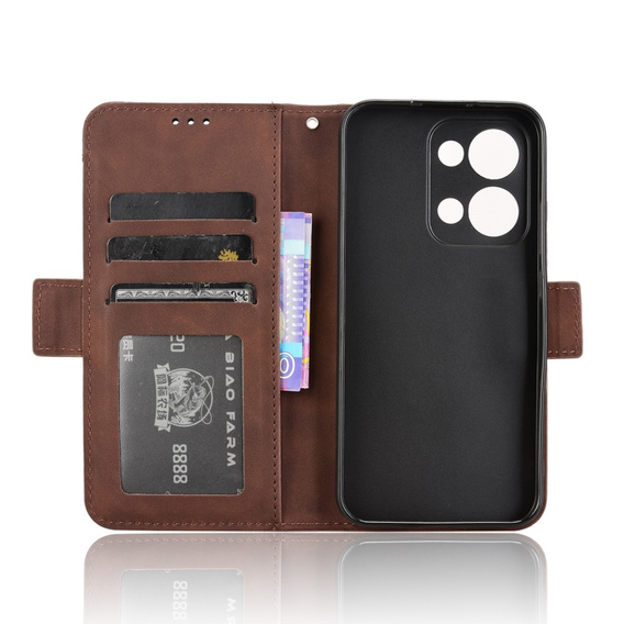 Flip case for Oppo Reno 13, Card Slot, brown