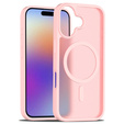 Matt Case for iPhone 17, for MagSafe, translucent pink