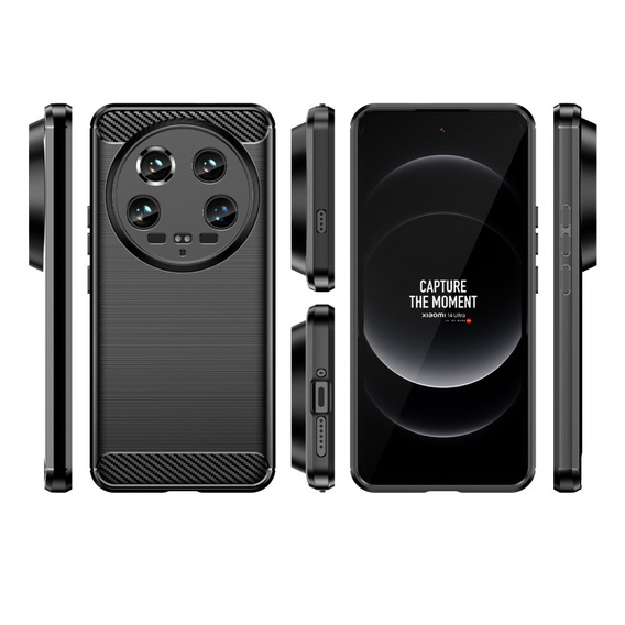 Case for Xiaomi 14 Ultra, Carbon, black