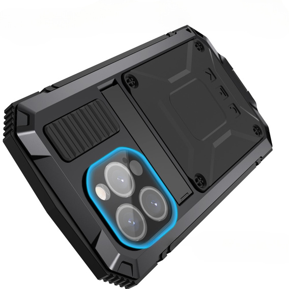 Case for iPhone 15 Pro Max, R-JUST, armoured, black
