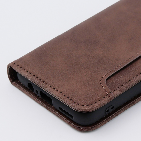 Flip case for Motorola Moto G54 5G, Card Slot, brown