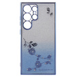 Case for Samsung Galaxy S24 Ultra, Glitter Flower, blue