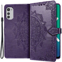 Flip case for Motorola Moto E32 4G, Mandala, purple