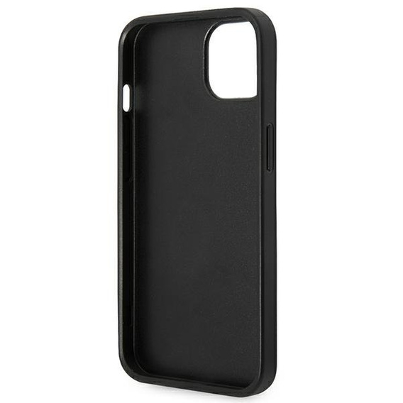 Karl Lagerfeld Case for iPhone 14, Saffiano Choupette Head Patch, silver