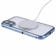 Magnetic Dual Glass MagSafe case for iPhone 16, blue