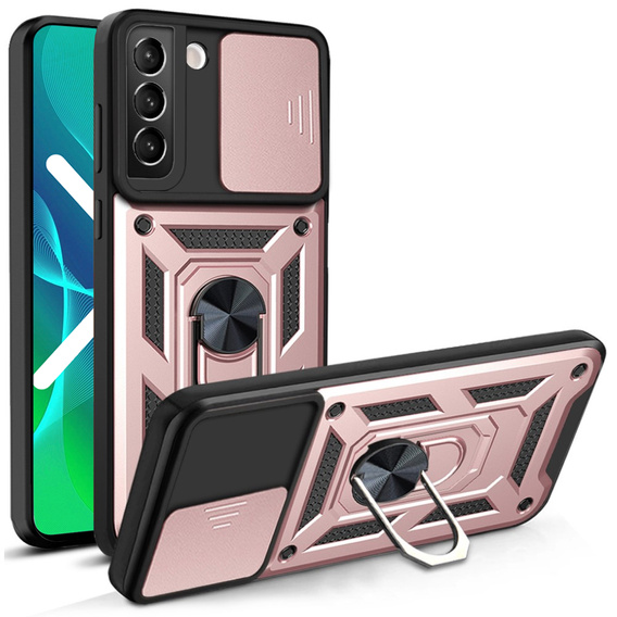 Case for Samsung Galaxy S22 5G, CamShield Slide, pink rose gold