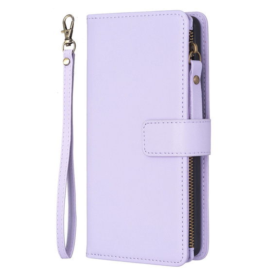 Flip case for Xiaomi Redmi Note 13 Pro 4G / Xiaomi Redmi Note 14S / Xiaomi Poco M6 Pro 4G, Wallet Zipper Pocket, purple