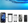 IP68 Waterproof Case for iPhone 16 Plus, SHELLBOX MagSafe, black