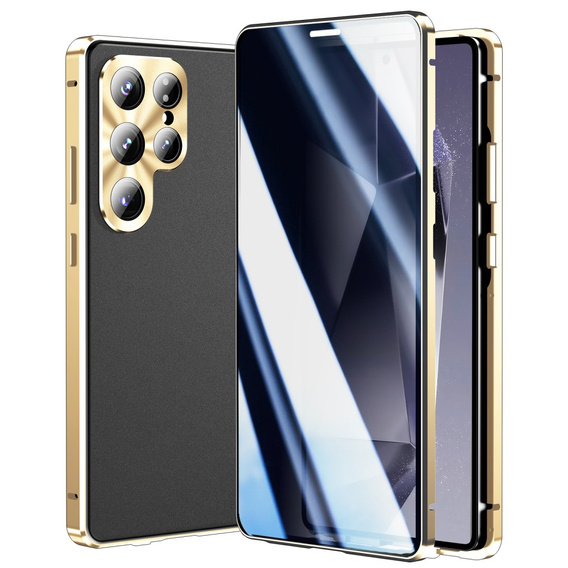 Case for Samsung Galaxy S25 Ultra, Privacy Dual Glass, gold