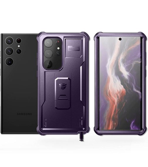 Armored case for Samsung Galaxy S23 Ultra, Dexnor Full Body (Two Frames), purple