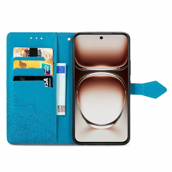 Flip case for Oppo A40 / Oppo A40m, Mandala, blue