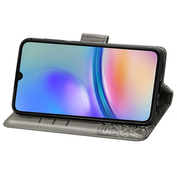 Flip case for Samsung Galaxy A05s, Butterfly, grey