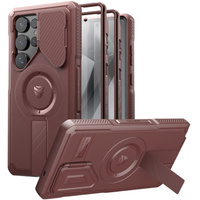 Armored case for Samsung Galaxy S25 Ultra, Dexnor CamProtect MagSafe, red (Two frames)