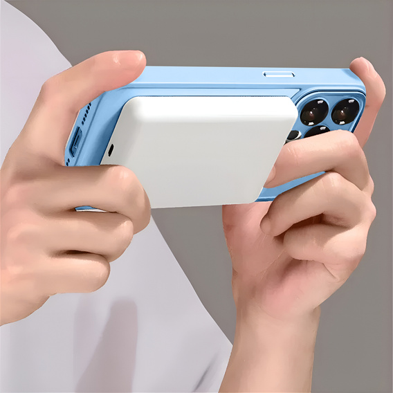 Case for iPhone 16 Pro Max, for MagSafe, ERBORD Matt Case, blue + Screen Glass