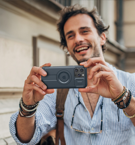 Armored case for iPhone 16 Pro Max, Dexnor CamProtect MagSafe, dark blue