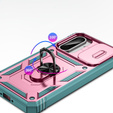 Case for Samsung Galaxy A56 5G, KickStand Camera Lens, pink / green