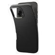 Spigen case for iPhone 16 Pro, Liquid Air, black + 9H Tempered Glass