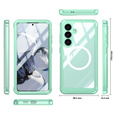 Case for Samsung Galaxy S25 FE, Shockproof, with glass, for MagSafe, green